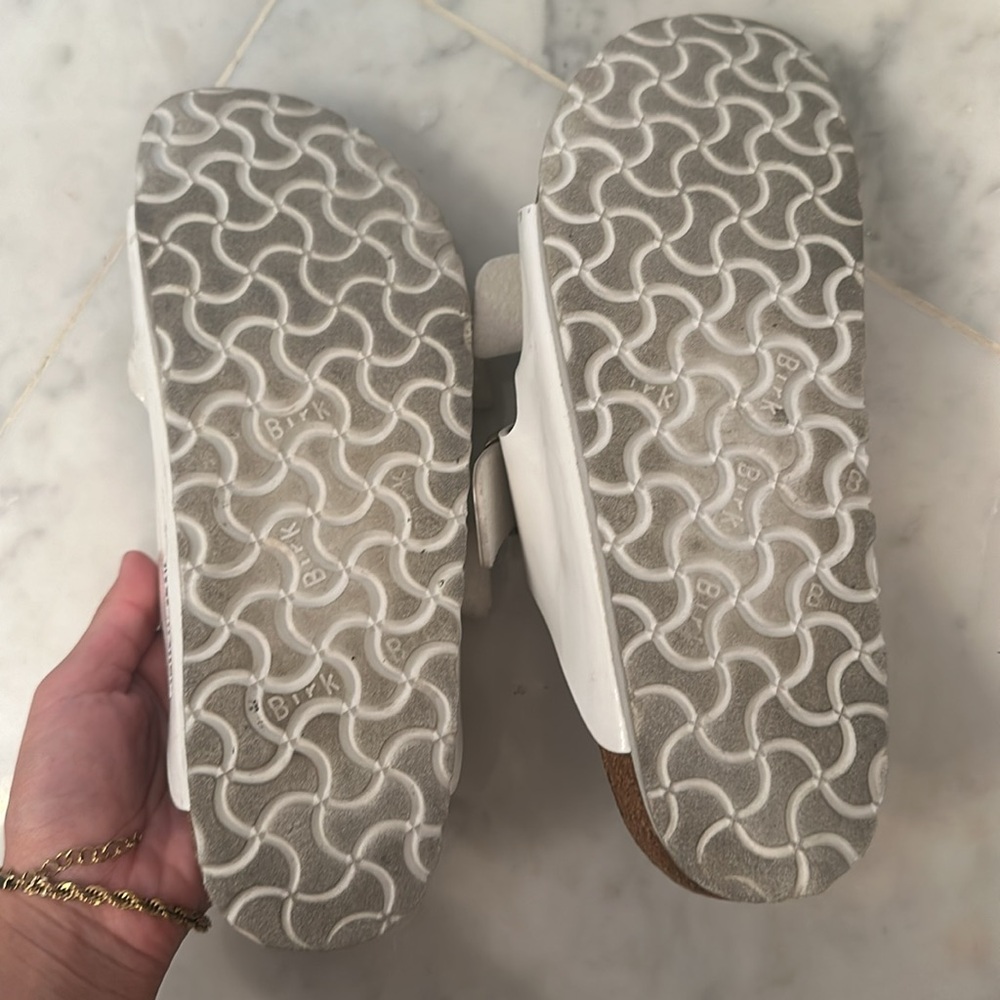 Patent white Birkenstocks - Picture 8 of 9